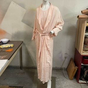 Coldwater Creek linen loungewear, sheath and robe